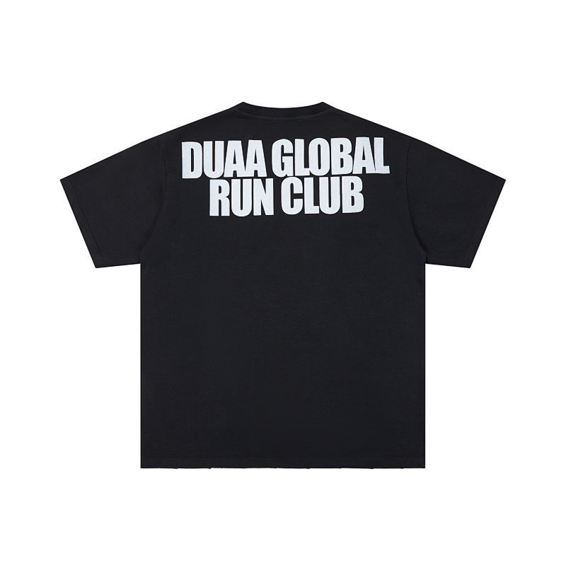 DU209# P68  DUAA SPRINT BLK TEE SHIRT美国时尚潮牌烫钻破洞短袖T恤