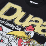 DU209# P68  DUAA SPRINT BLK TEE SHIRT美国时尚潮牌烫钻破洞短袖T恤
