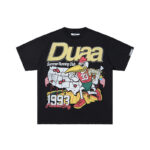 DU209# P68  DUAA SPRINT BLK TEE SHIRT美国时尚潮牌烫钻破洞短袖T恤
