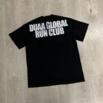 DU209# P68  DUAA SPRINT BLK TEE SHIRT美国时尚潮牌烫钻破洞短袖T恤