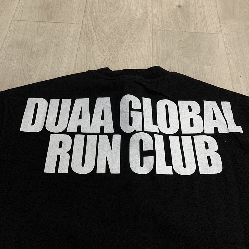 DU209# P68  DUAA SPRINT BLK TEE SHIRT美国时尚潮牌烫钻破洞短袖T恤