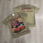 DU202# P75 DUAA All Risk T-shirt白墨直喷烫钻高品质潮牌短袖T恤