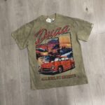 DU202# P75 DUAA All Risk T-shirt白墨直喷烫钻高品质潮牌短袖T恤