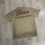 DU202# P75 DUAA All Risk T-shirt白墨直喷烫钻高品质潮牌短袖T恤