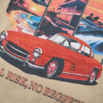 DU202# P75 DUAA All Risk T-shirt白墨直喷烫钻高品质潮牌短袖T恤