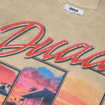 DU202# P75 DUAA All Risk T-shirt白墨直喷烫钻高品质潮牌短袖T恤