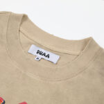 DU202# P75 DUAA All Risk T-shirt白墨直喷烫钻高品质潮牌短袖T恤