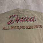 DU202# P75 DUAA All Risk T-shirt白墨直喷烫钻高品质潮牌短袖T恤