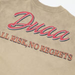 DU202# P75 DUAA All Risk T-shirt白墨直喷烫钻高品质潮牌短袖T恤