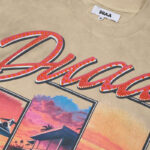 DU202# P75 DUAA All Risk T-shirt白墨直喷烫钻高品质潮牌短袖T恤