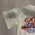DU105# P70  DUAA Upper Hand SS Tee 烫钻做旧破洞纯棉短袖T恤