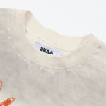 DU105# P70  DUAA Upper Hand SS Tee 烫钻做旧破洞纯棉短袖T恤