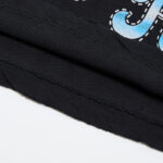 DU201# P70  DUAA Destination crystal graphic T-shirt洗水做旧破洞烫钻街头潮牌短袖T恤