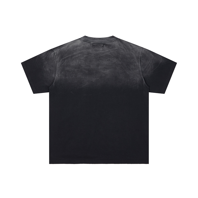 DU103# P65 DUAA Trophies T-shirt美国街头潮牌烫钻洗水做旧破洞短袖T恤