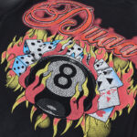 DU208# P75 DUAA Risk SS Tee 2026ss欧美潮牌烫钻做旧洗水短袖T恤