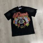DU208# P75 DUAA Risk SS Tee 2026ss欧美潮牌烫钻做旧洗水短袖T恤