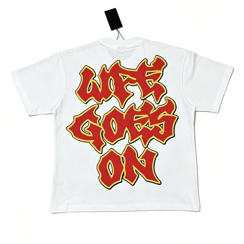 编号301    批55   SAINTS Champion T-Shirt 2026美国洛杉矶最新街头潮牌印花烫钻短袖T恤 码数：S  M  L  XL