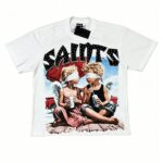 编号302    批55   SAINTS Champion T-Shirt 2026美国洛杉矶最新街头潮牌印花烫钻短袖T恤 码数：S  M  L  XL