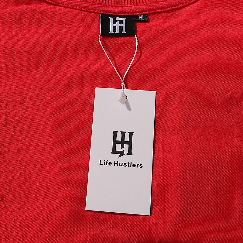 批61，编号LH025，美潮Life Hustlers宇航员印花烫钻短袖T恤