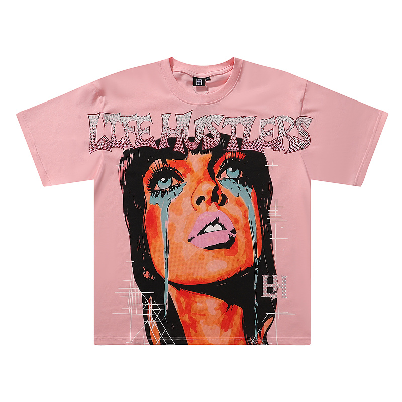 批61，编号LH021，美潮Life Hustlers “Crying Woman”烫钻设计