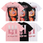 批61，编号LH021，美潮Life Hustlers “Crying Woman”烫钻设计