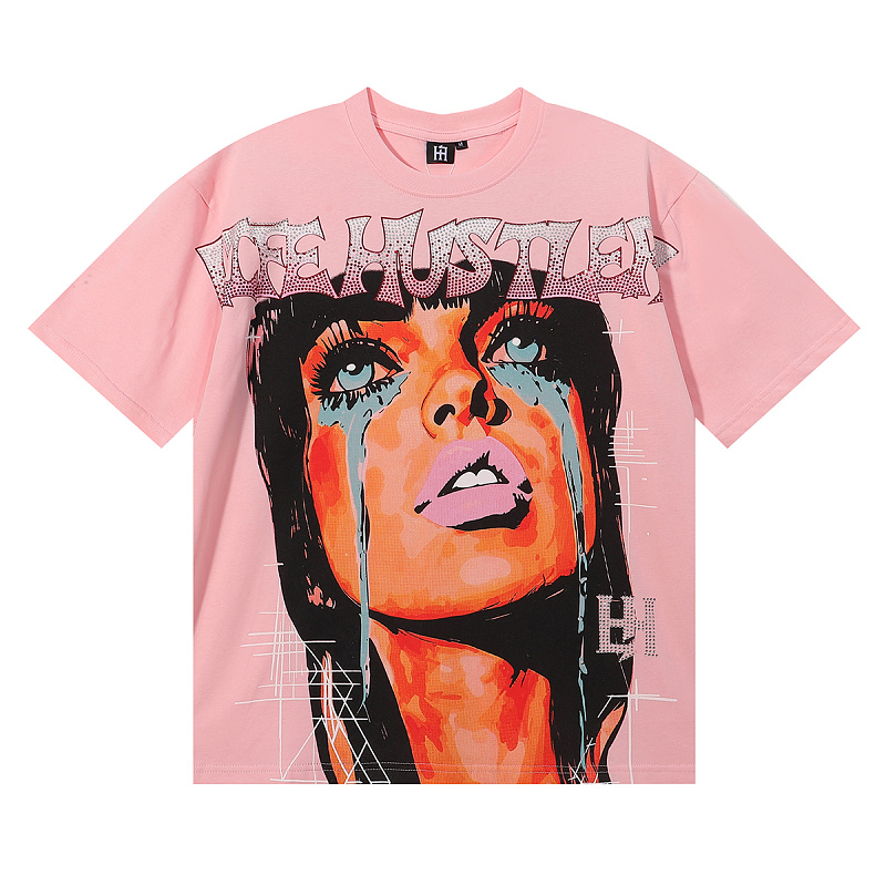 批61，编号LH021，美潮Life Hustlers “Crying Woman”烫钻设计