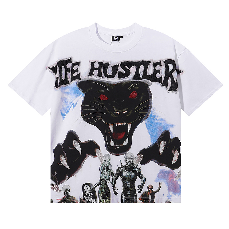 批58，编号LH019，Life Hustlers "Black Panther"黑豹印花烫钻设计