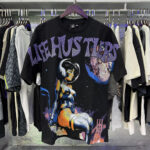 批58，编号LH018，Life Hustlers "sexy astronaut"性感宇航员印花烫钻设计短袖T恤男女