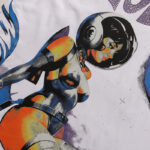 批58，编号LH018，Life Hustlers "sexy astronaut"性感宇航员印花烫钻设计短袖T恤男女