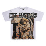 批58，编号LH017，Life Hustlers "Praying Angel"祈祷天使印花烫钻设计双纱纯棉T恤