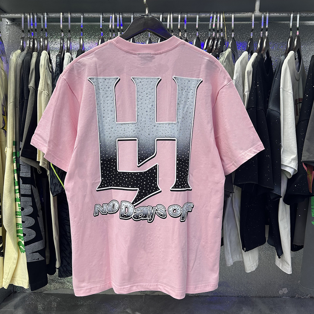 批58，编号LH016，Life Hustlers "Football Girls" 足球宝贝印花烫钻设计双纱短袖T恤男女
