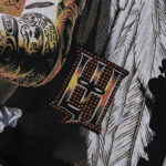 编号LH003，美潮Life Hustlers蒙面纹身天使枪械印花烫钻