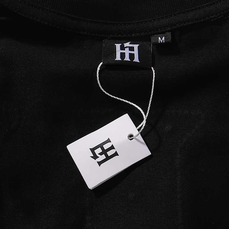 编号LH001，美潮Life Hustlers蒙面天使射箭印花烫钻设计高品质双纱纯棉休闲短袖T恤男女