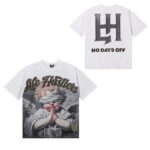 编号LH002，美潮Life Hustlers合十祈祷天使宝宝印花烫钻高品质双纱纯棉休闲短袖T恤男女