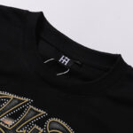 编号LH002，美潮Life Hustlers合十祈祷天使宝宝印花烫钻高品质双纱纯棉休闲短袖T恤男女