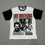 批60，编号LH009，Life Hustlers "Plata o plomo" shirt