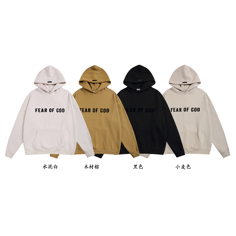 LM821# P105 FOG主线永恒系列植绒印花连帽卫衣