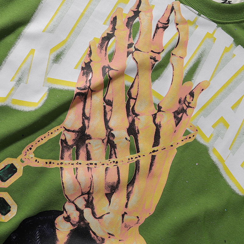 BK016P75，BKYS Revival F-Terry Cropped Tee烫钻设计