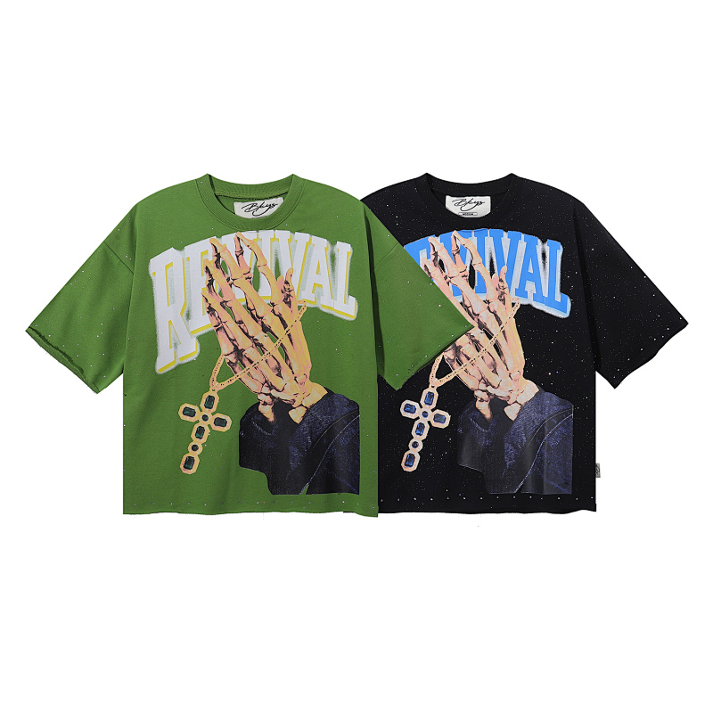 BK016P75，BKYS Revival F-Terry Cropped Tee烫钻设计