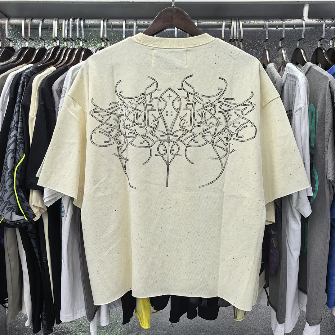 BK017P75，BKYS Rock F-Terry Cropped T-shirt烫钻设计