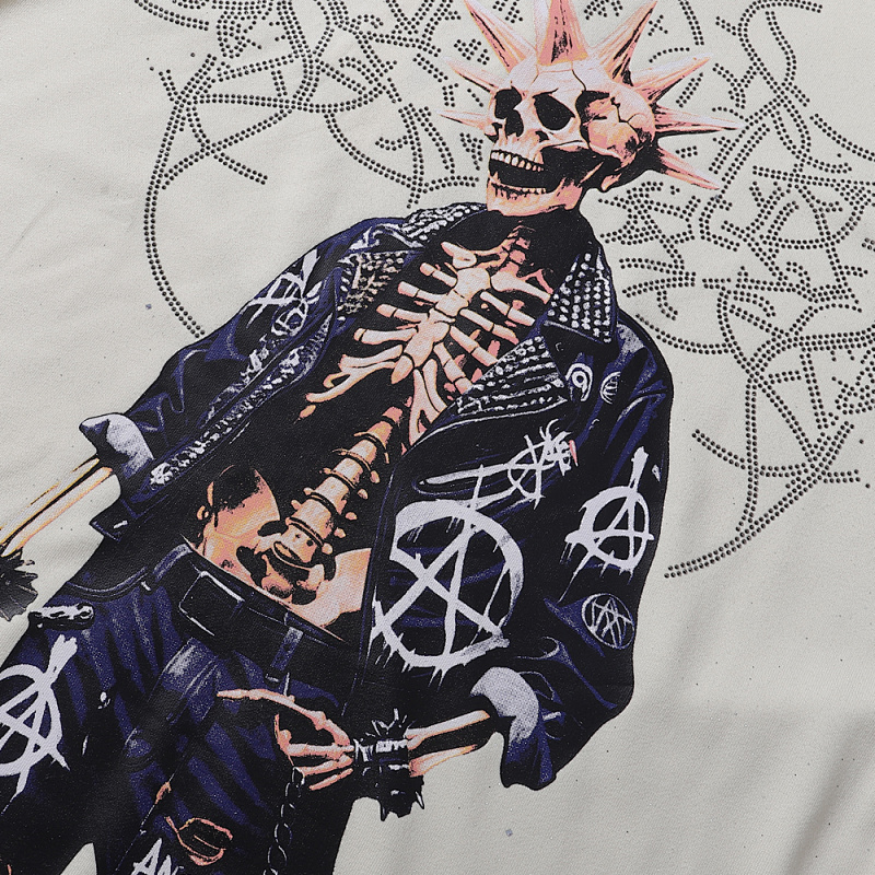 BK017P75，BKYS Rock F-Terry Cropped T-shirt烫钻设计