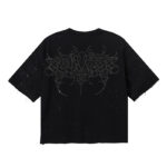 BK017P75，BKYS Rock F-Terry Cropped T-shirt烫钻设计