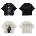 BK017P75，BKYS Rock F-Terry Cropped T-shirt烫钻设计