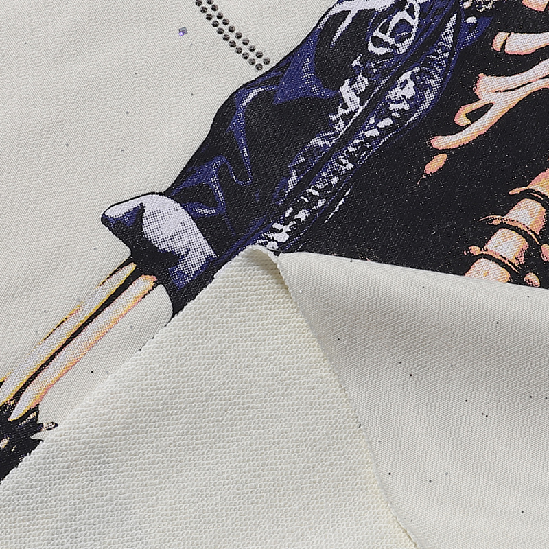BK017P75，BKYS Rock F-Terry Cropped T-shirt烫钻设计