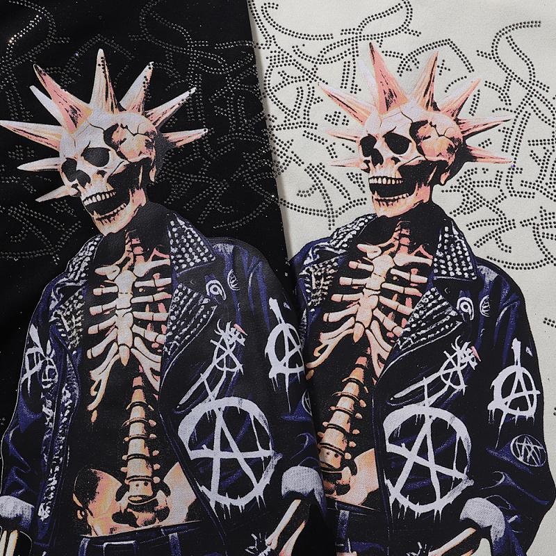 BK017P75，BKYS Rock F-Terry Cropped T-shirt烫钻设计