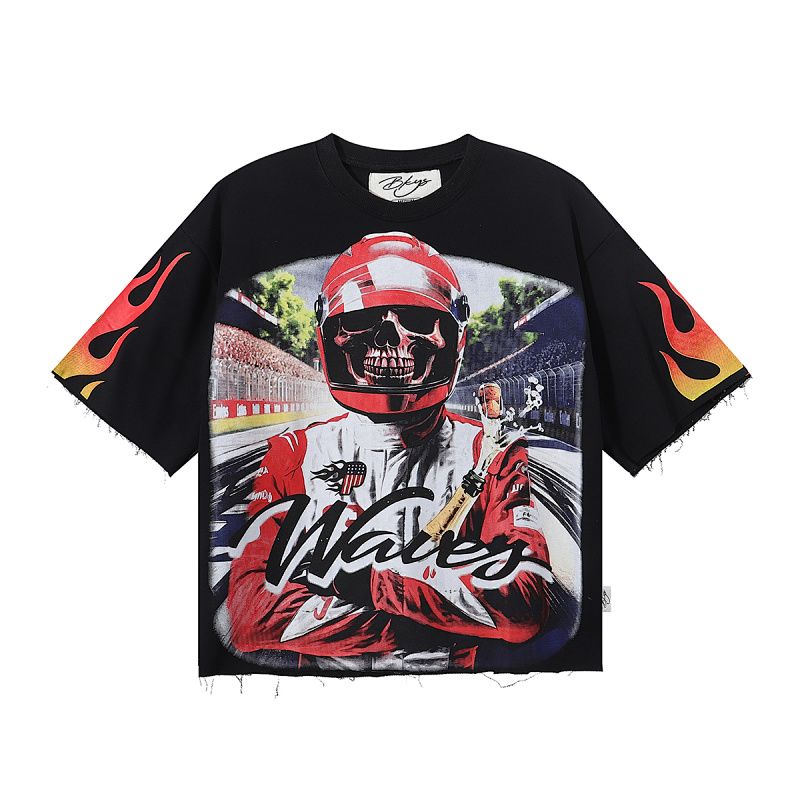 BK012P80，BKYS Waves F-Terry Cropped T-Shirt