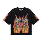 编号BK013，P75 BKYS On Fire F-Terry Cropped Tee