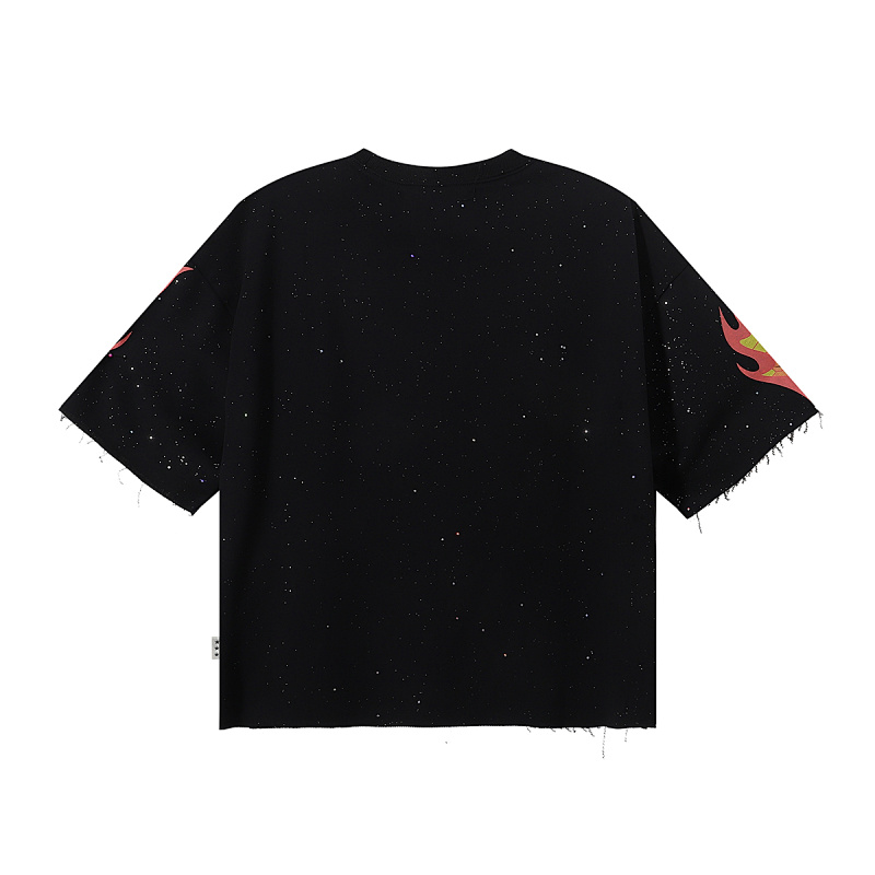 编号BK013，P75 BKYS On Fire F-Terry Cropped Tee