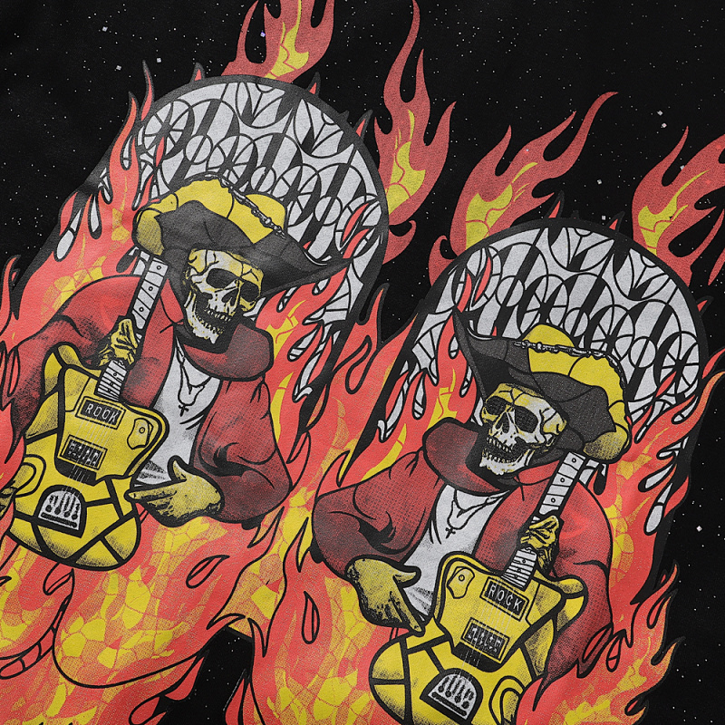 编号BK013，P75 BKYS On Fire F-Terry Cropped Tee
