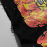 编号BK013，P75 BKYS On Fire F-Terry Cropped Tee
